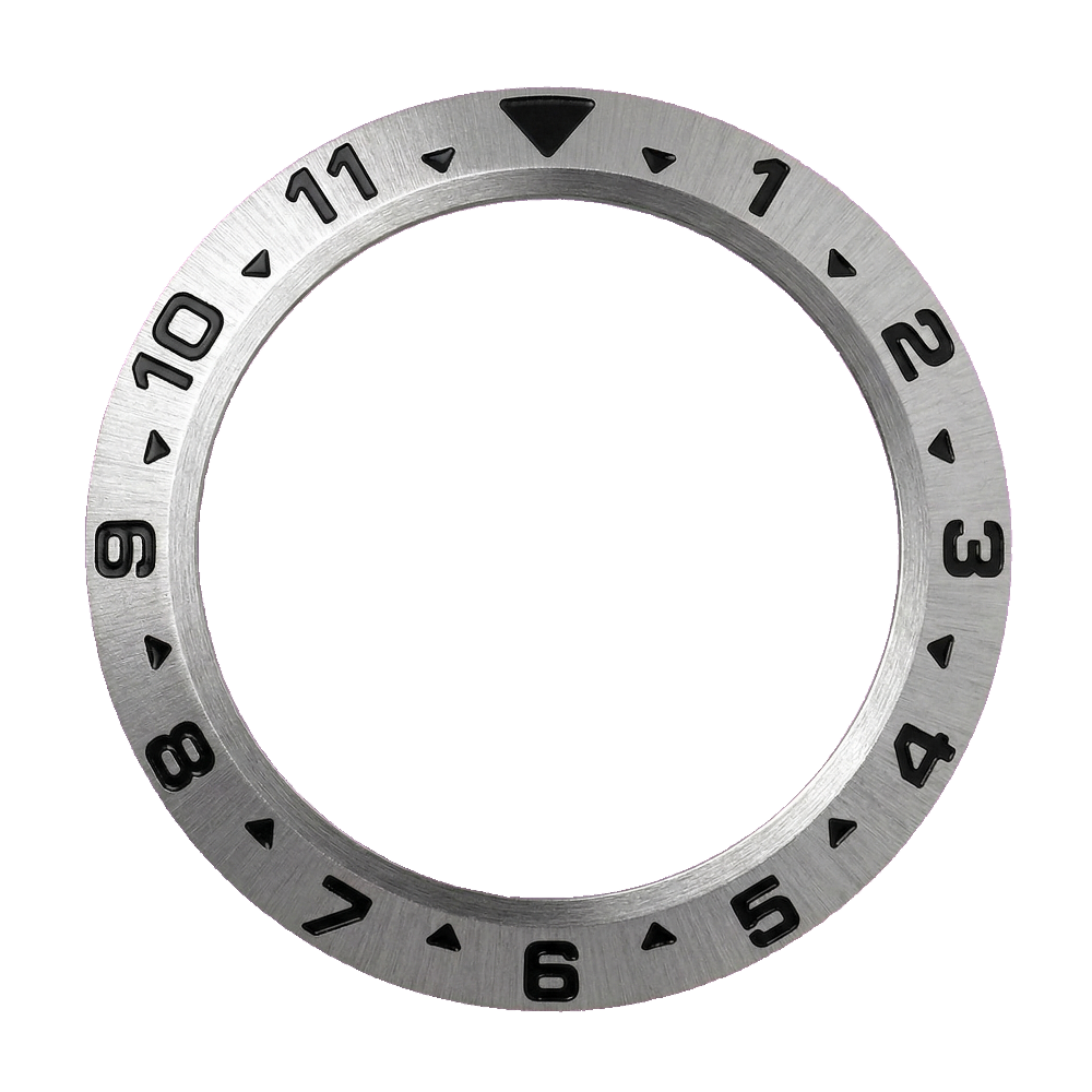 Namoki SKX007/SRPD Dual Time Bezel: Steel Finish — Bezel Ring