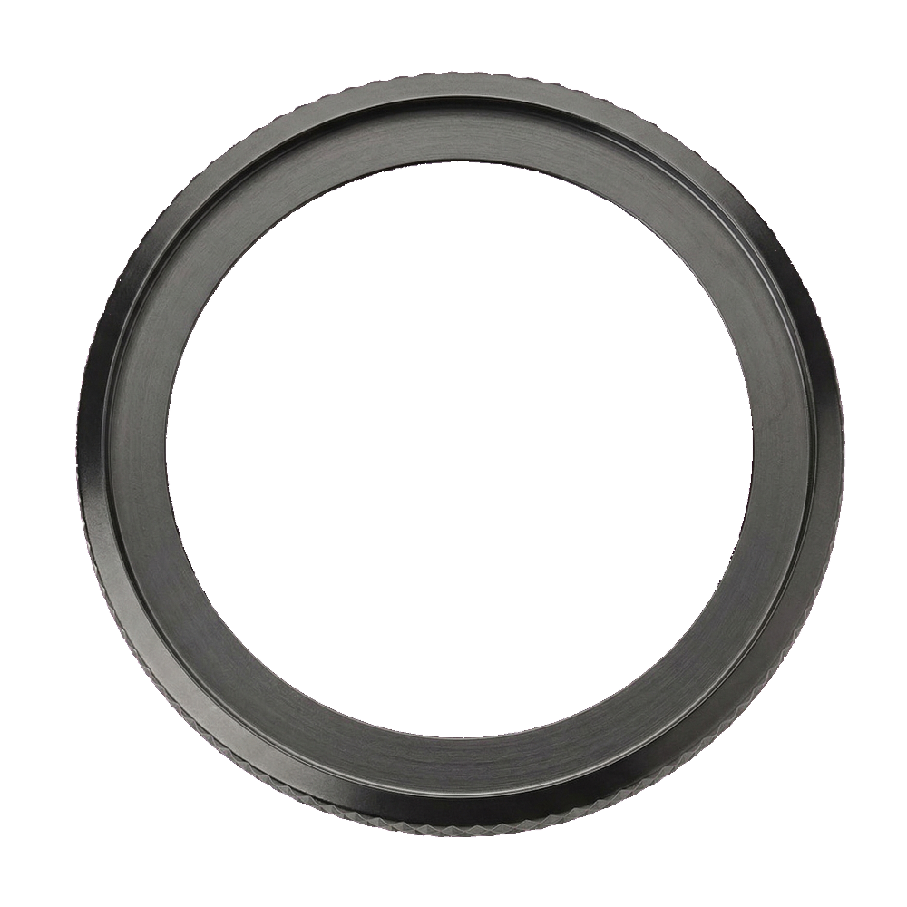Namoki SKX007/SRPD Knurled Bezel: Polished Black Finish — Bezel Ring