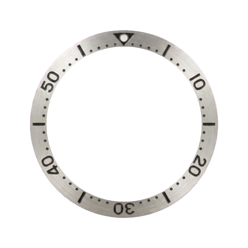 Lucius Atelier SKX013 Steel Bezel Insert (Flat) - BGW9 - Black SKX — Bezel Insert
