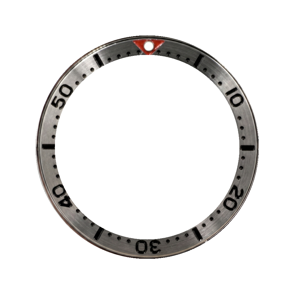 Lucius Atelier SKX013 Steel Bezel Insert (Flat) - BGW9 - Red SKX — Bezel Insert