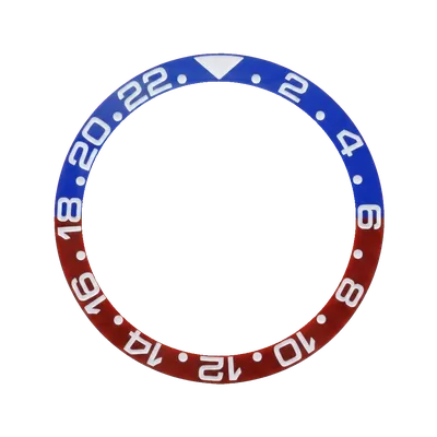 SKX013 Ceramic Bezel Insert (Slope) - GMT 24H - Pepsi Blue/Red