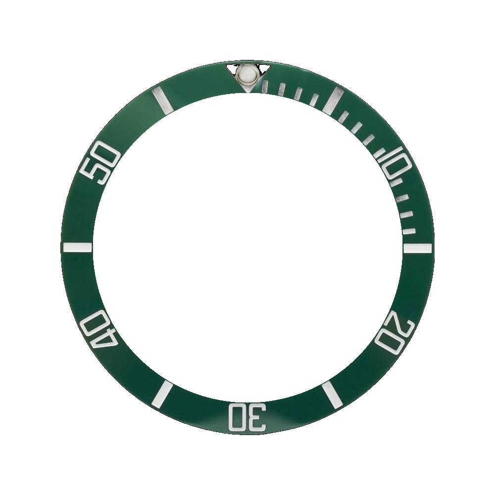 Lucius Atelier SKX013 Ceramic Bezel Insert (Slope) - Submariner Green — Bezel Insert