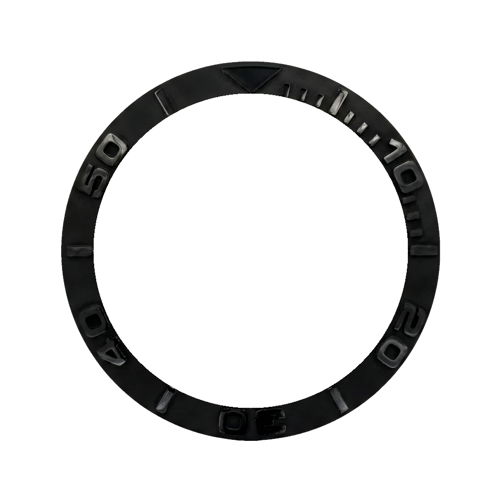 Lucius Atelier SKX013 Ceramic Bezel Insert (Slope) - Yacht Master Black — Bezel Insert