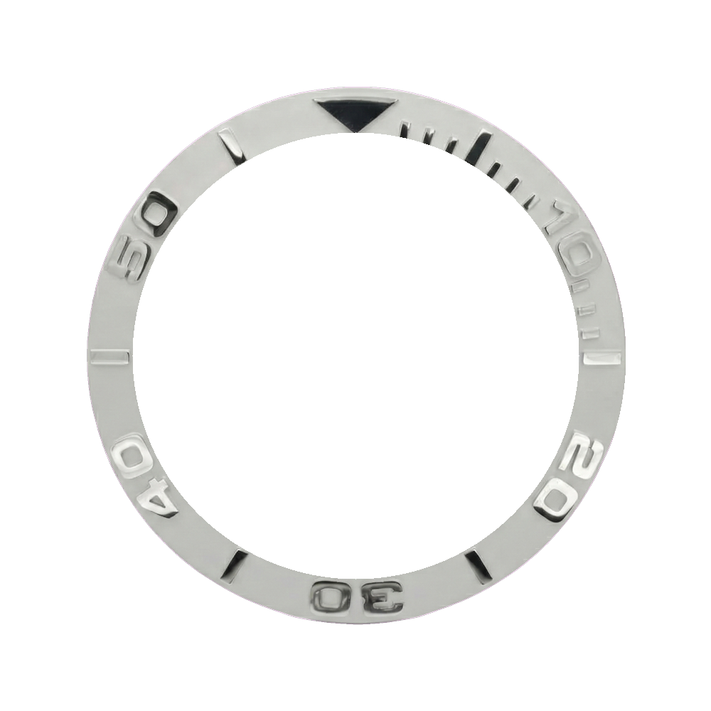 Lucius Atelier SKX013 Ceramic Bezel Insert (Slope) - Yacht Master Silver — Bezel Insert