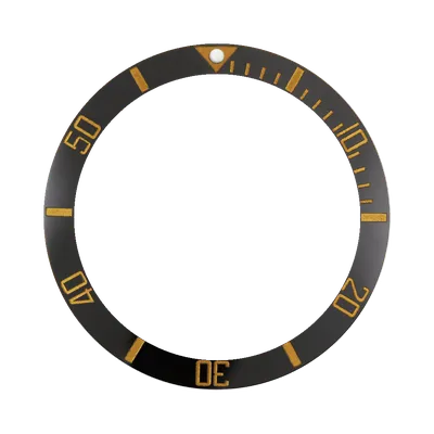 SKX007/SRPD Ceramic Bezel Insert: Sub style Black/Gold