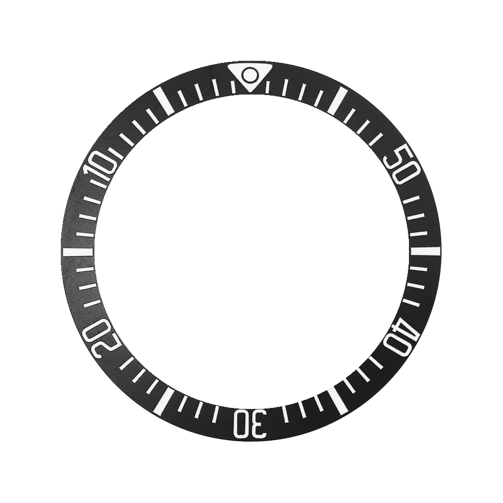 Namoki SKX007/SRPD Lumed Ceramic Bezel Insert: Countdown Style Matte Black — Bezel Insert