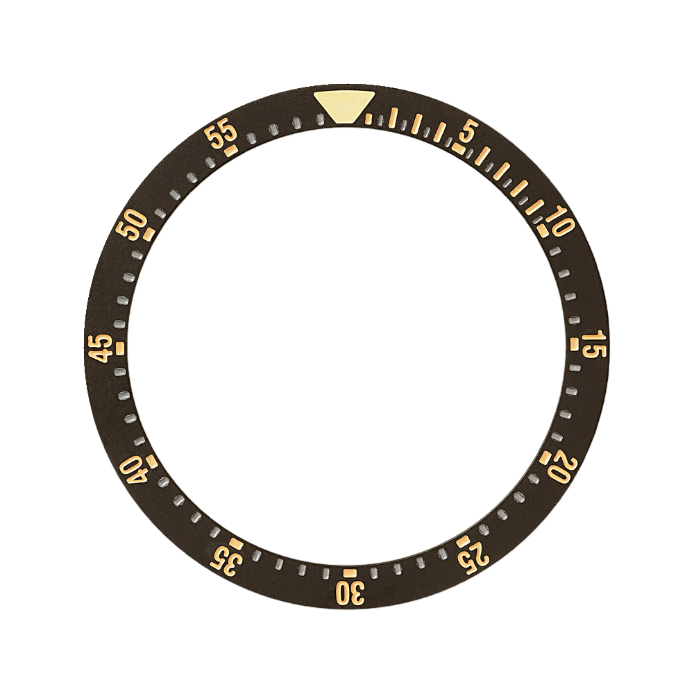 Namoki SKX007/SRPD Steel Bezel Insert: Vintage U1 Black — Bezel Insert