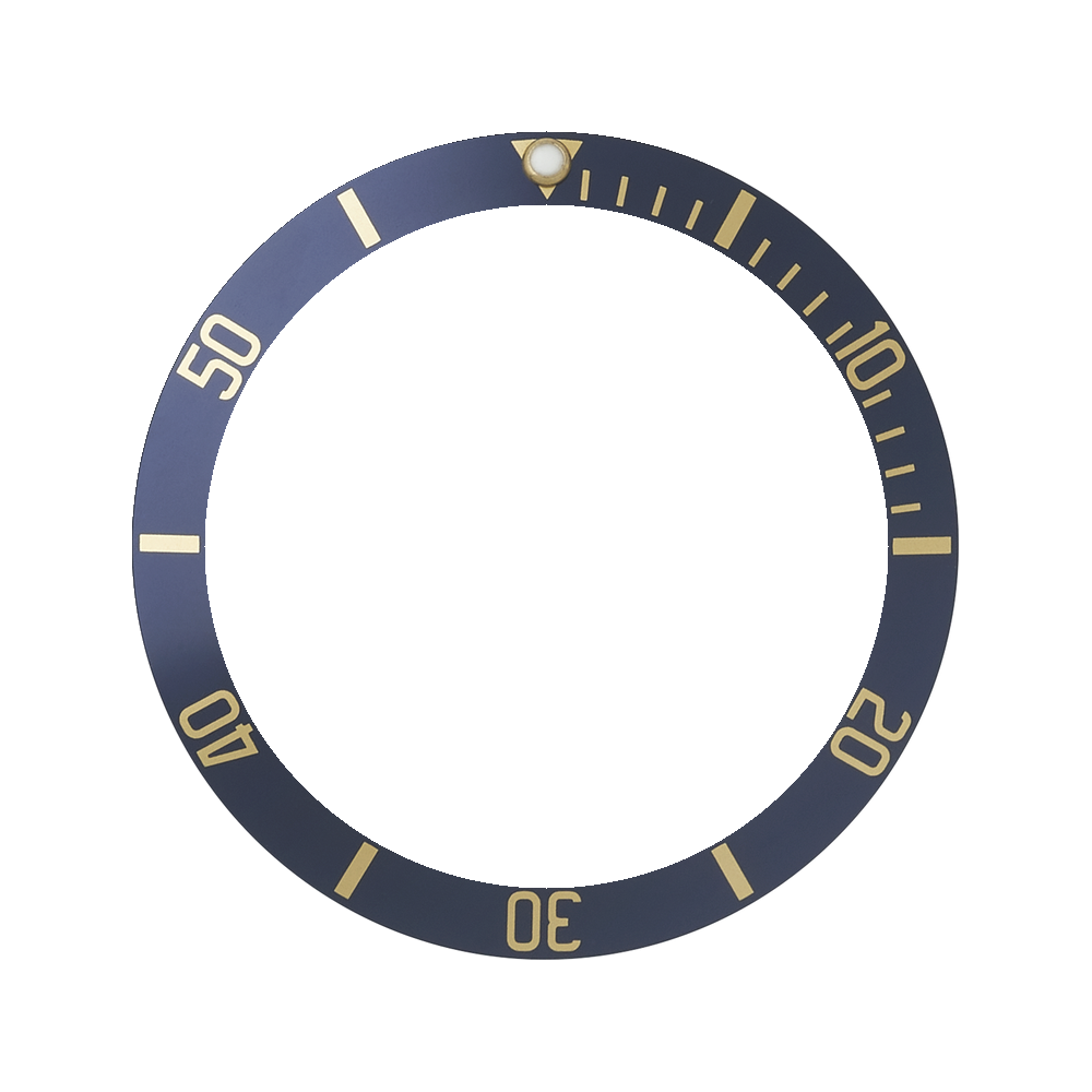 Namoki SKX007/SRPD Aluminium Bezel Insert: BB style Blue/Gold — Bezel Insert