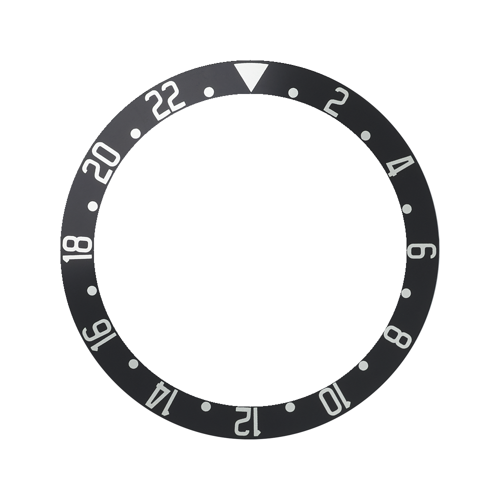 Namoki SKX007/SRPD Aluminium Bezel Insert: GMT BB style Black/White — Bezel Insert