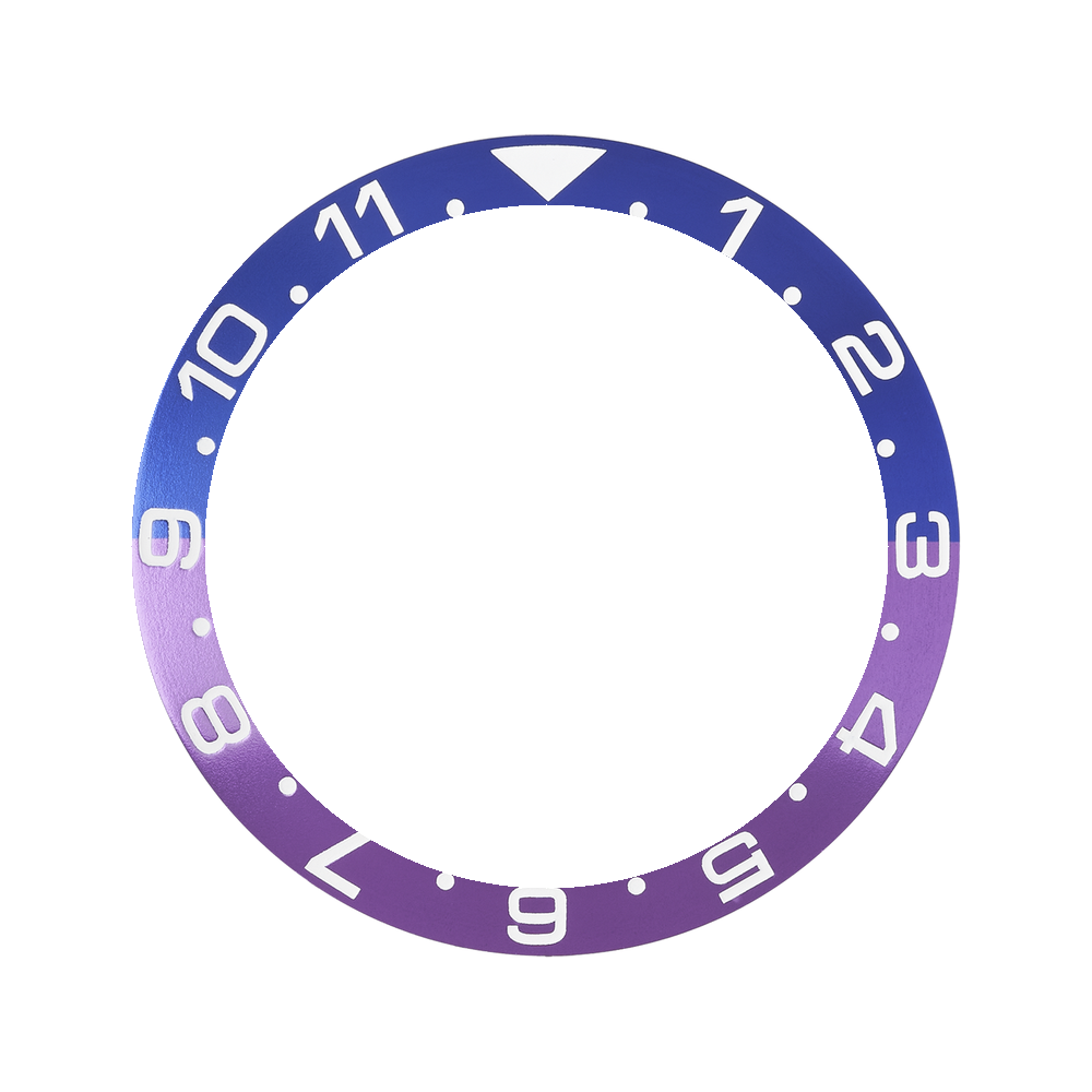 Namoki SKX007/SRPD Aluminium Bezel Insert: Dual Time Blue/Purple — Bezel Insert