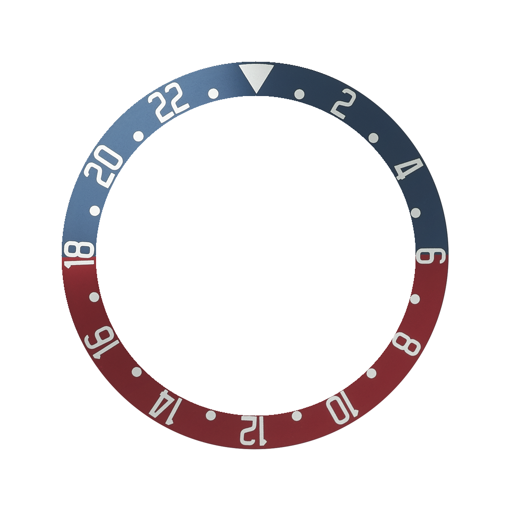 Namoki SKX007/SRPD Aluminium Bezel Insert: GMT BB style Red/Blue (Pepsi) — Bezel Insert