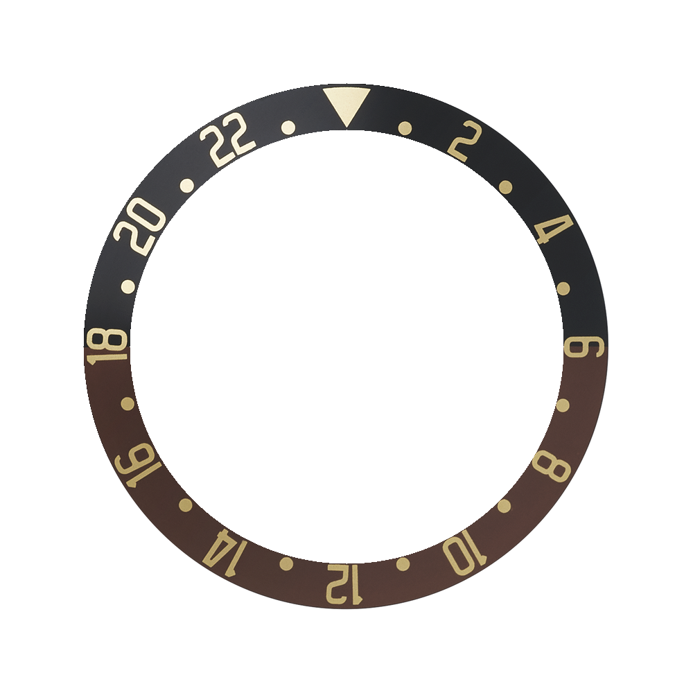 Namoki SKX007/SRPD Aluminium Bezel Insert: GMT BB style Root Beer — Bezel Insert
