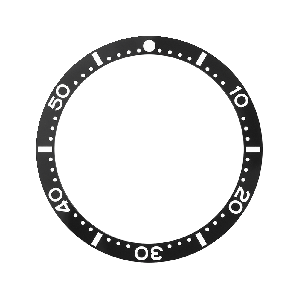 Namoki SKX007/SRPD Ceramic Bezel Insert: 62MAS style Black — Bezel Insert