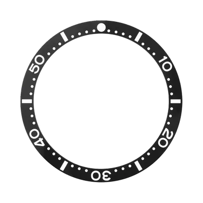 SKX007/SRPD Ceramic Bezel Insert: 62MAS style Black