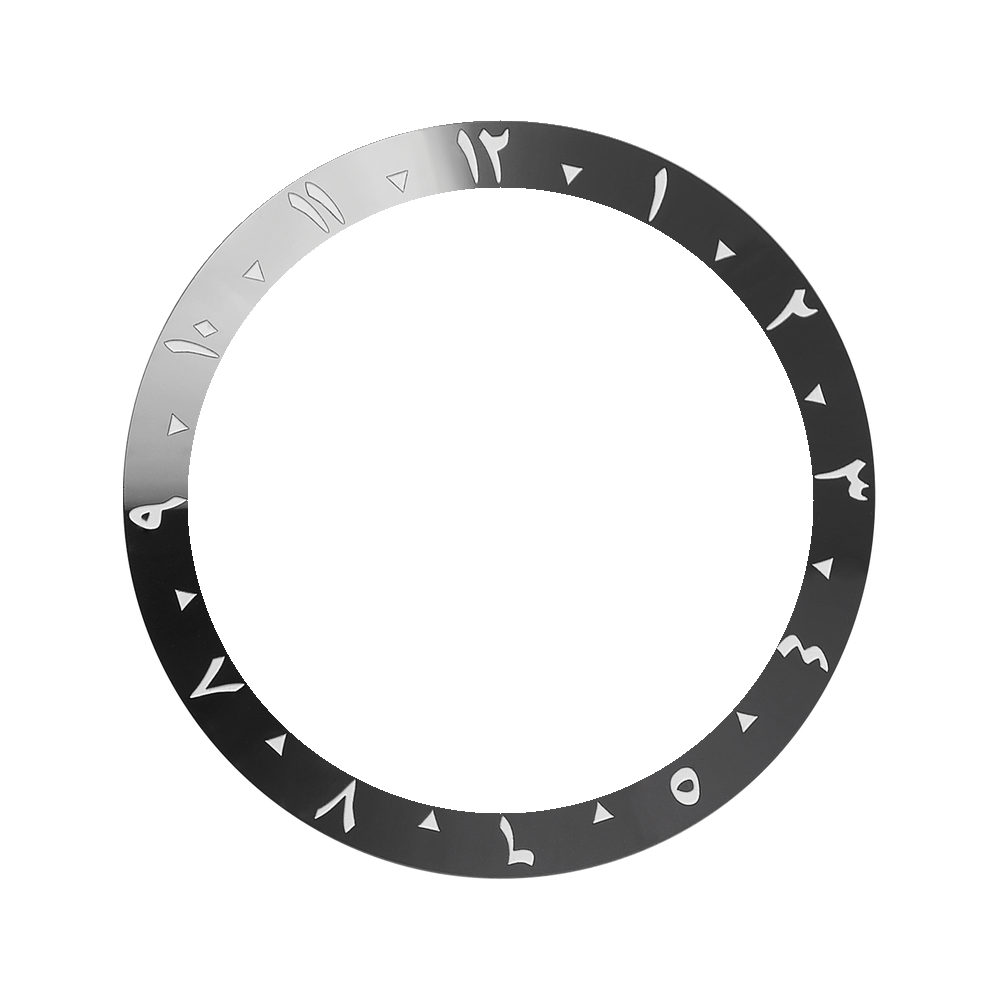 Namoki SKX007/SRPD Ceramic Bezel Insert: Arabic style Black — Bezel Insert