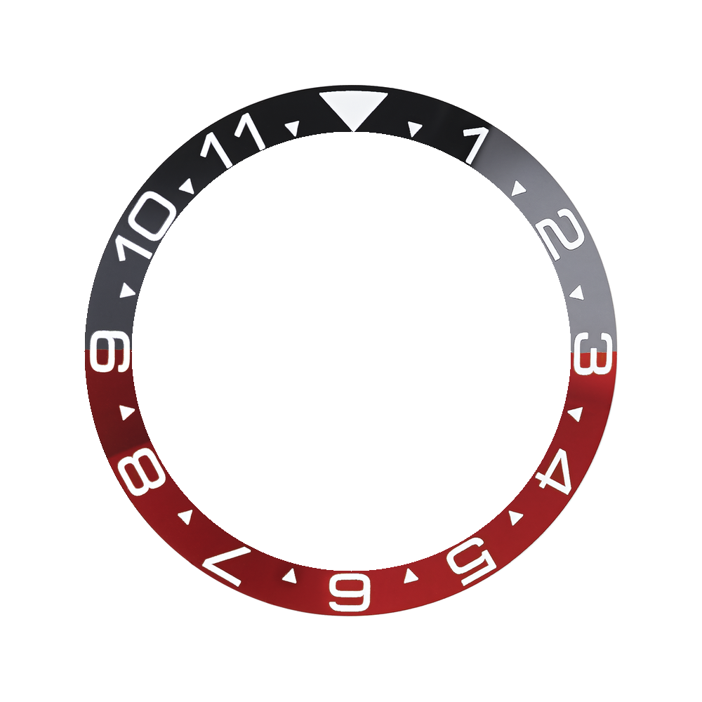 Namoki SKX007/SRPD Ceramic Bezel Insert: Dual Time style Black/Red (Coke) — Bezel Insert