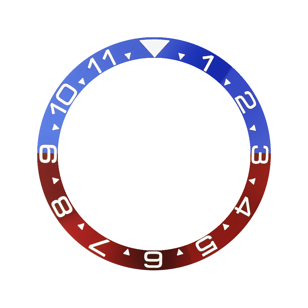 Namoki SKX007/SRPD Ceramic Bezel Insert: Dual Time style Blue/Red (Pepsi) — Bezel Insert
