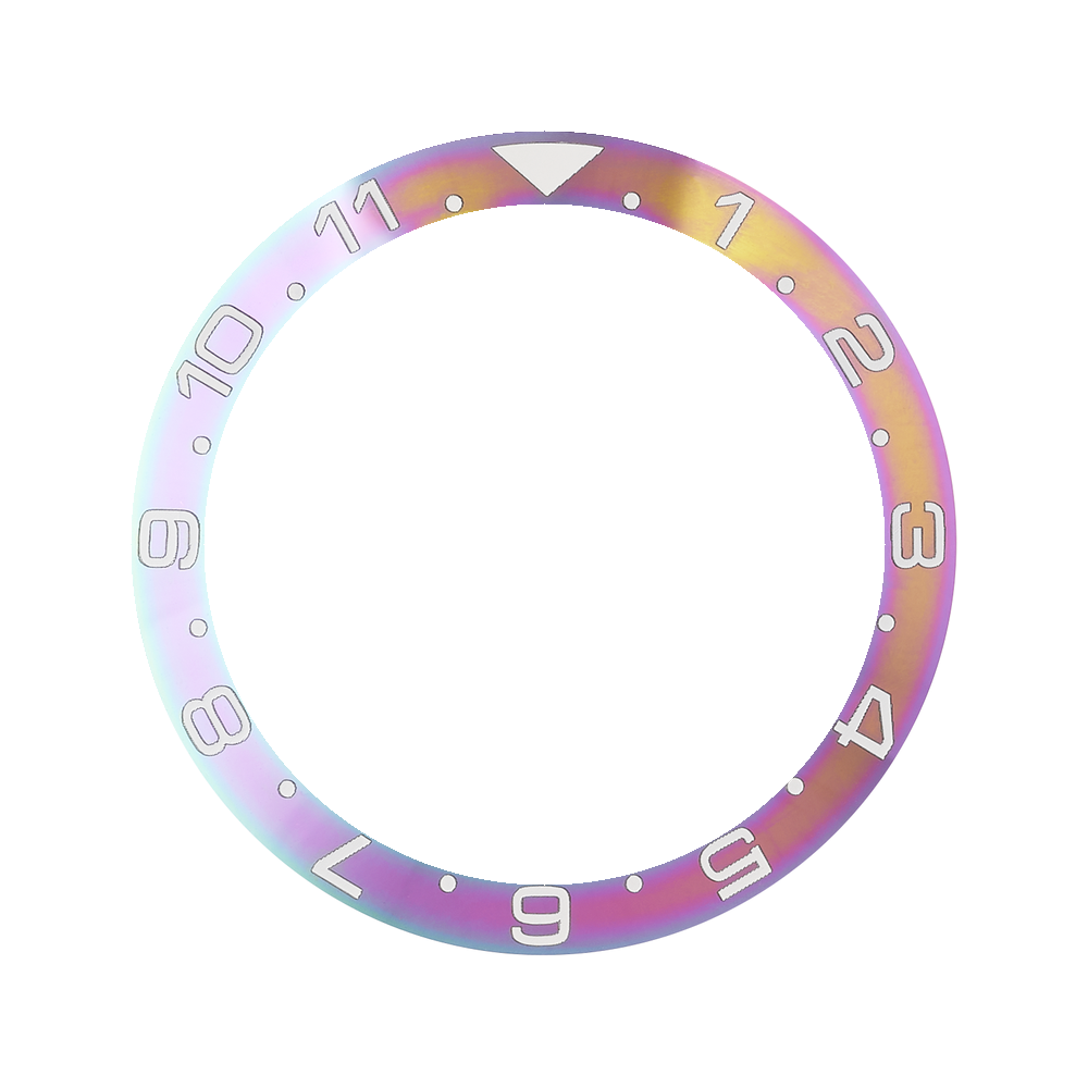 Namoki SKX007/SRPD Ceramic Bezel Insert: Dual Time style Rainbow — Bezel Insert
