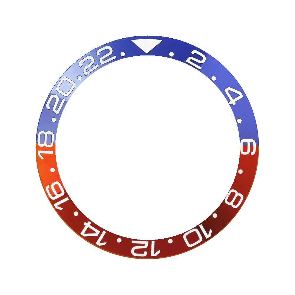 Namoki SKX007/SRPD Ceramic Bezel Insert: GMT style Red/Blue (Pepsi) — Bezel Insert