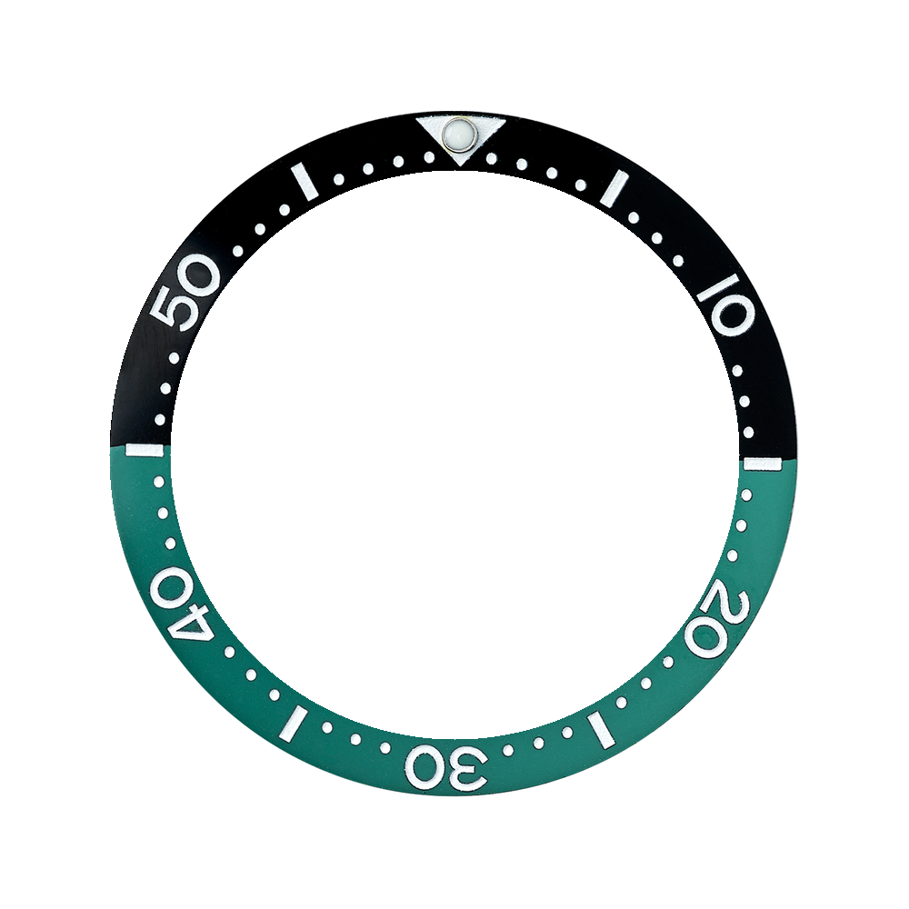 Namoki SKX007/SRPD Ceramic Bezel Insert: Seiko style Green/Black — Bezel Insert