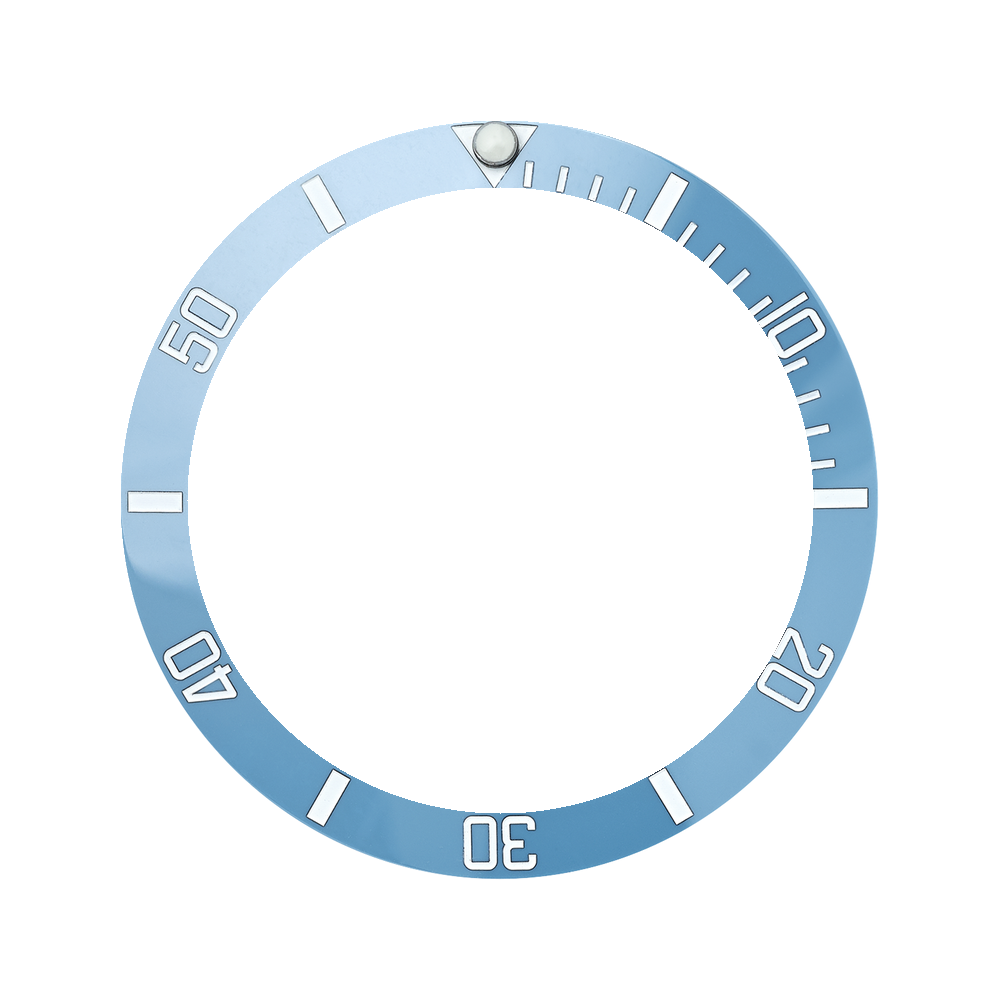 Namoki SKX007/SRPD Ceramic Bezel Insert: Sub style Baby Blue — Bezel Insert