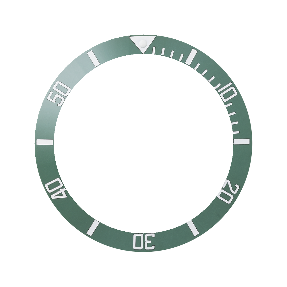 Namoki SKX007/SRPD Ceramic Bezel Insert: Sub style Green/White — Bezel Insert