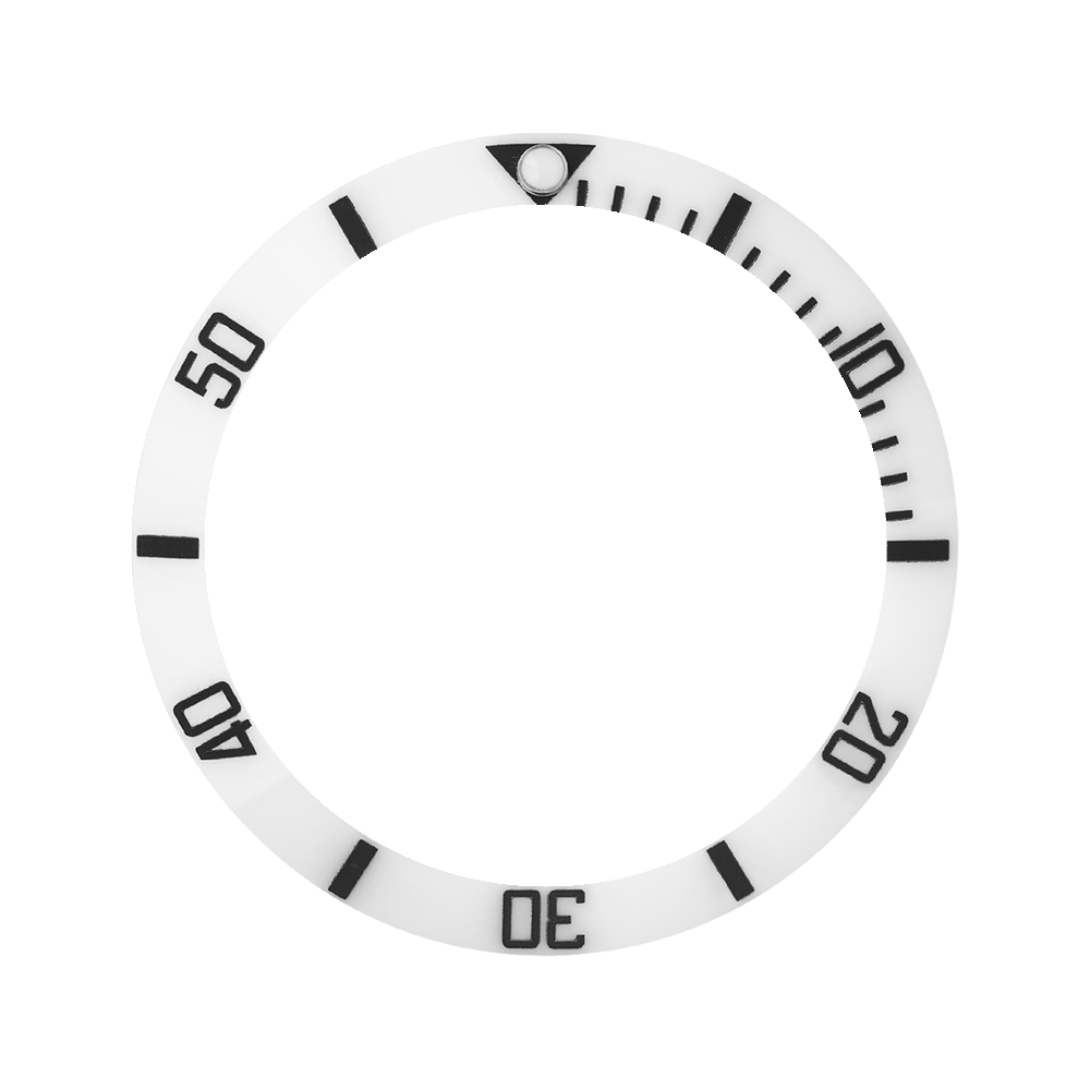 Namoki SKX007/SRPD Ceramic Bezel Insert: Sub style White/Black — Bezel Insert