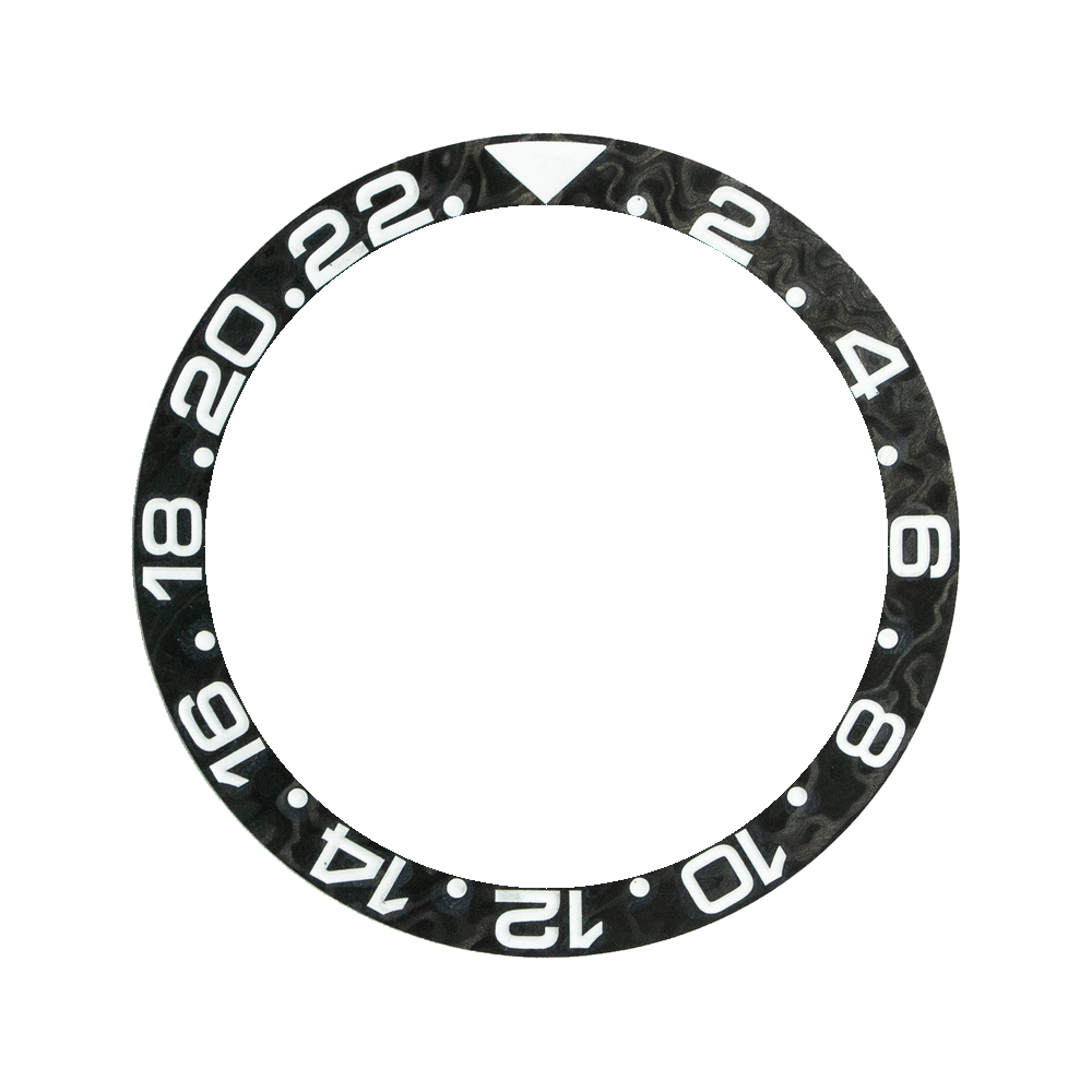 Namoki SKX007/SRPD Forged Carbon Bezel Insert: GMT Style — Bezel Insert