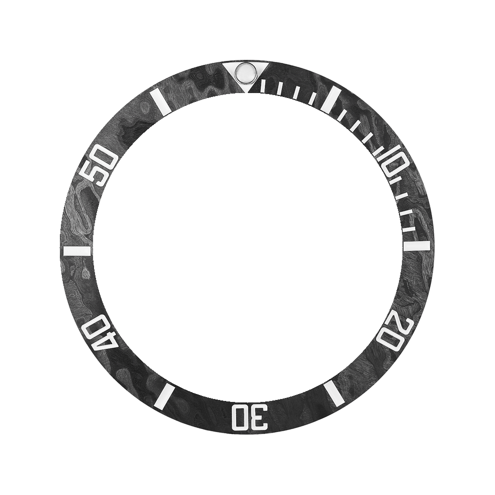 Namoki SKX007/SRPD Forged Carbon Bezel Insert: Sub Style Black — Bezel Insert