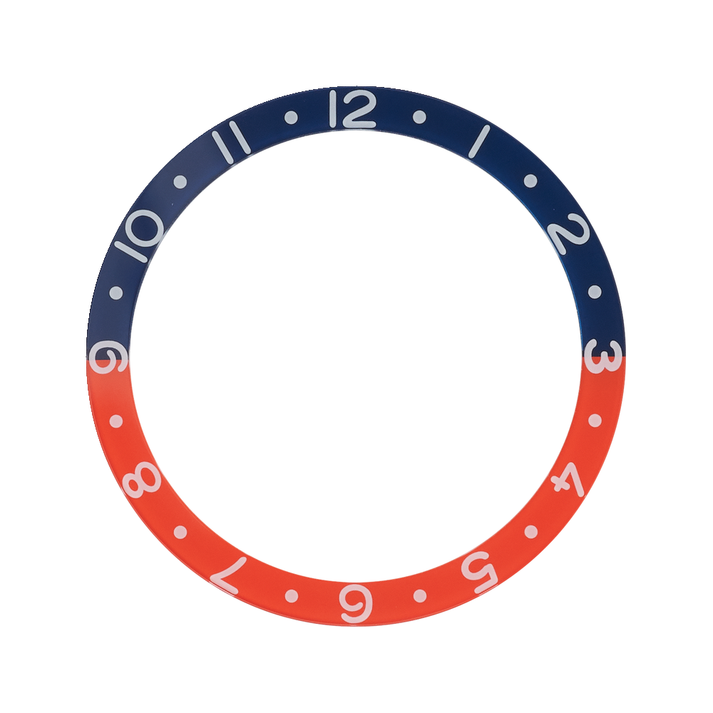 Namoki SKX007/SRPD Glass Bezel Insert: Dual Time Style Pepsi — Bezel Insert