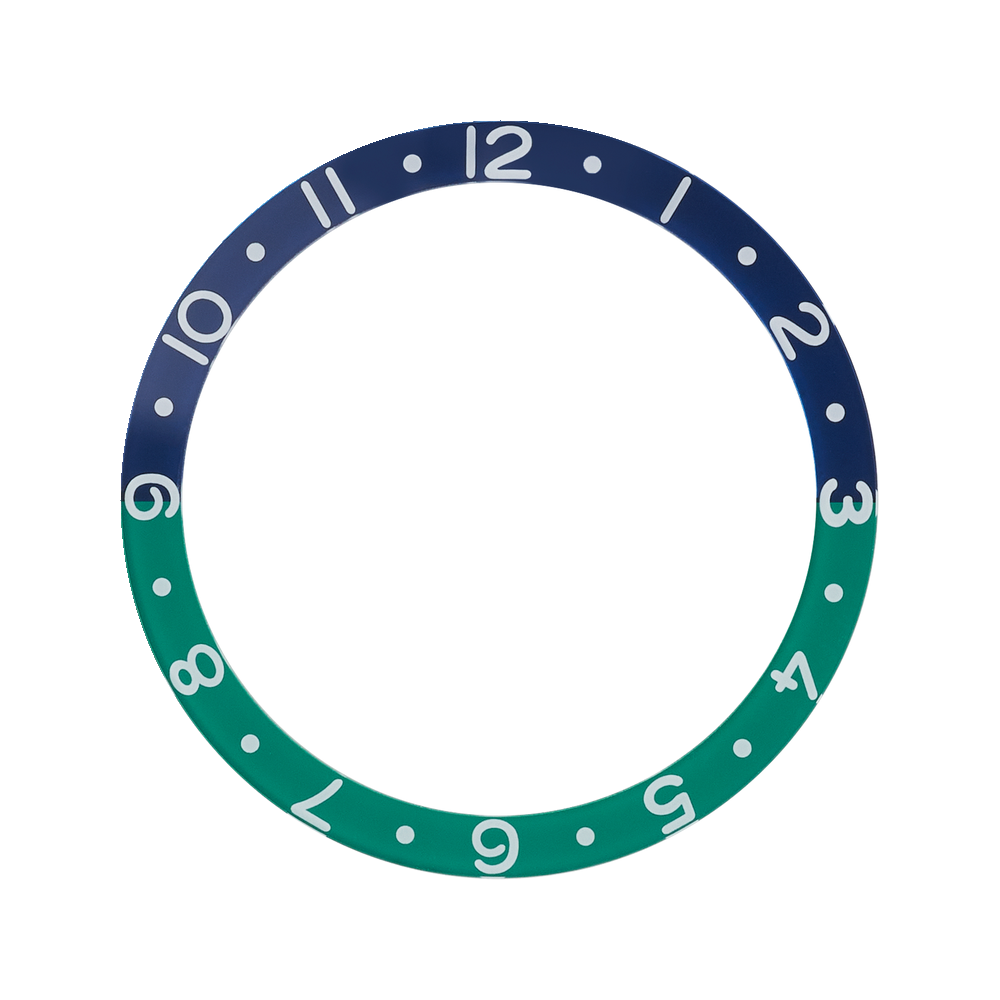 Namoki SKX007/SRPD Glass Bezel Insert: Dual Time Style Seafoam — Bezel Insert