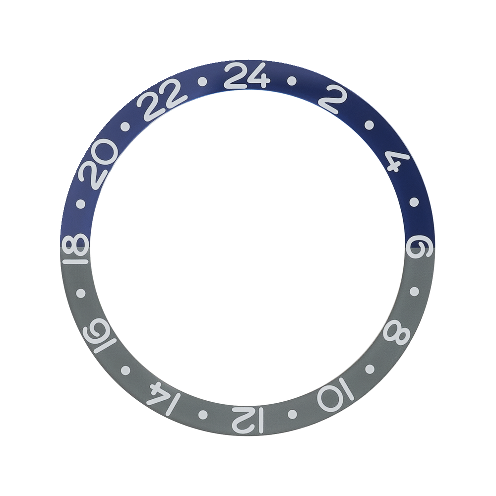 Namoki SKX007/SRPD Glass Bezel Insert: GMT Style Batman — Bezel Insert