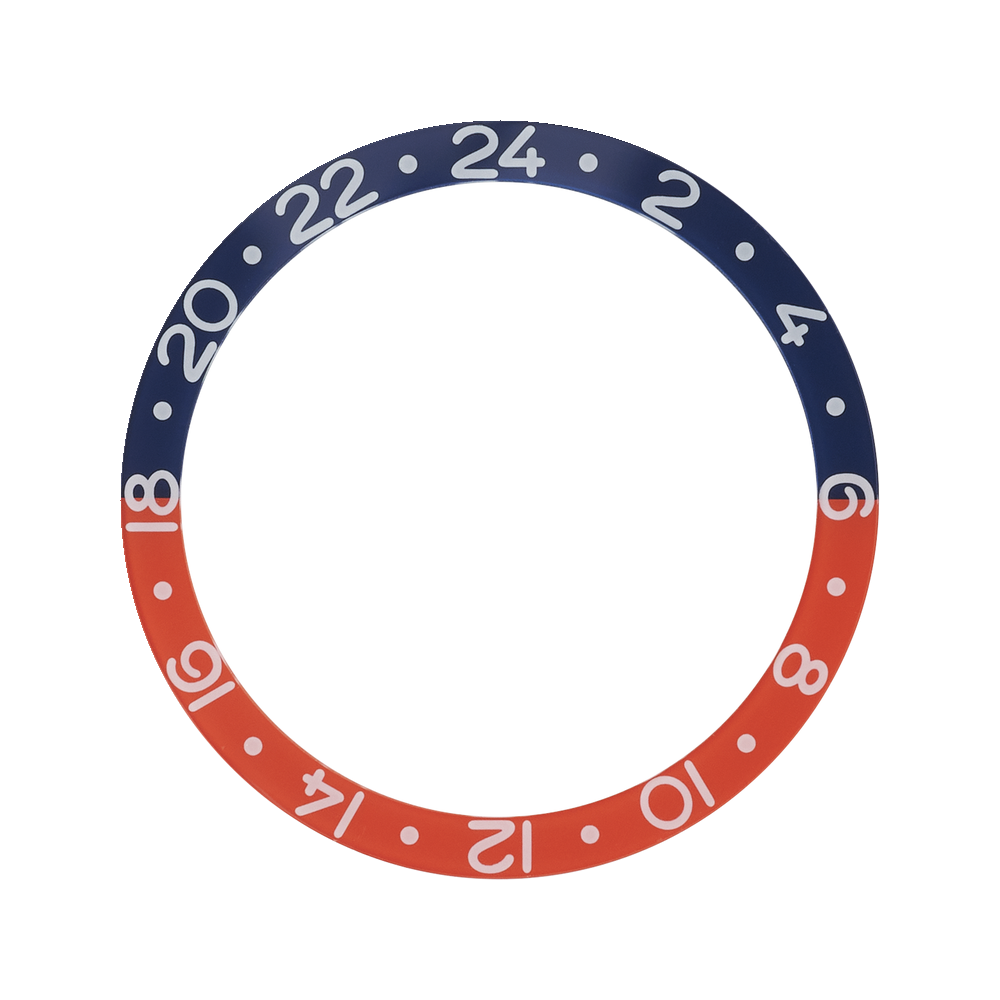 Namoki SKX007/SRPD Glass Bezel Insert: GMT Style Pepsi — Bezel Insert