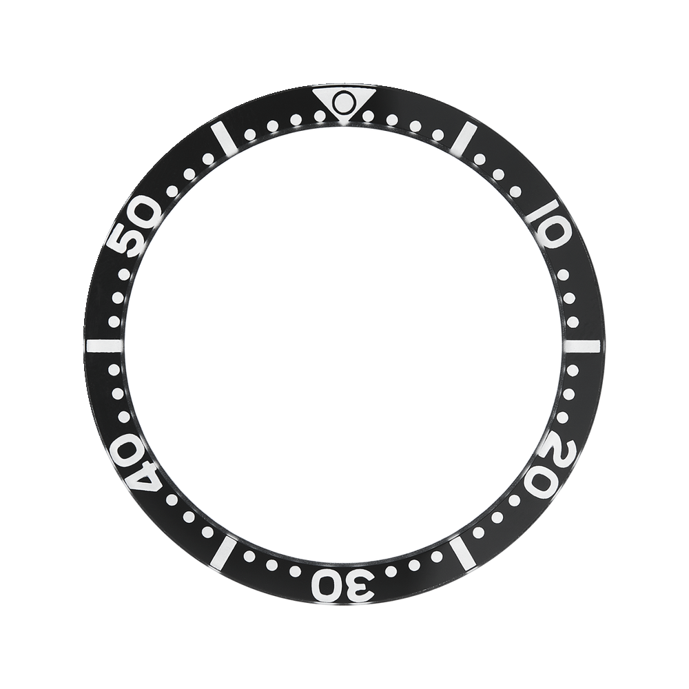 Namoki SKX007/SRPD Glass Bezel Insert: SKX Style Black/White — Bezel Insert