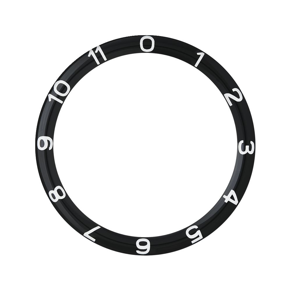 Namoki SKX007/SRPD Glass Bezel Insert: Seamaster Spectre Dual Time style — Bezel Insert