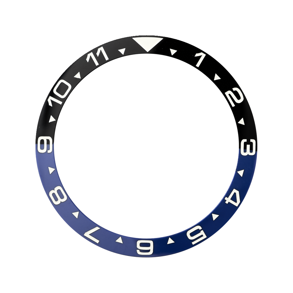Namoki SKX007/SRPD Lumed Ceramic Bezel Insert: Dual Time Style Batman — Bezel Insert