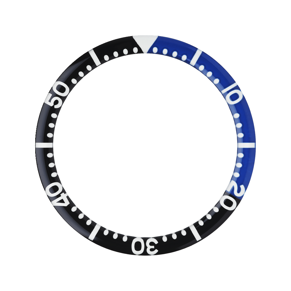 Namoki SKX007/SRPD Lumed Glass Bezel Insert: Seiko Style Batman — Bezel Insert