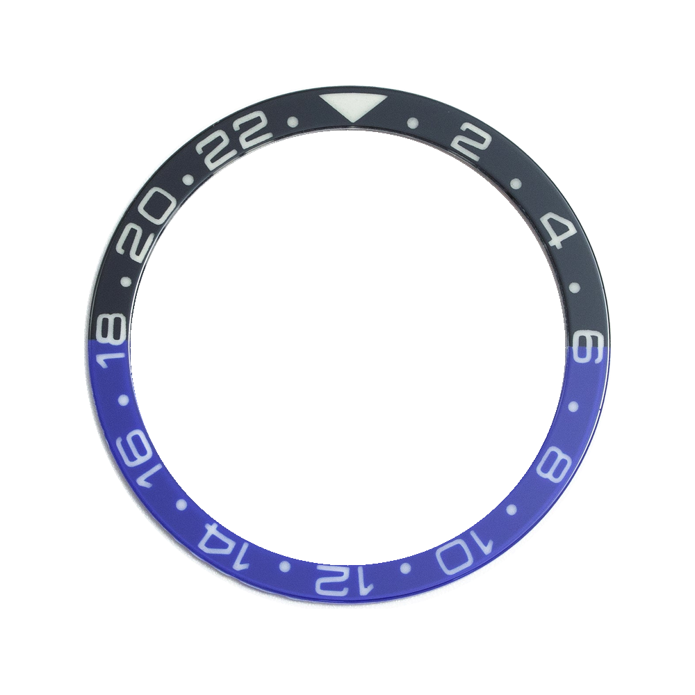 Namoki SKX007/SRPD Lumed Sapphire Bezel Insert: GMT Style Batman — Bezel Insert
