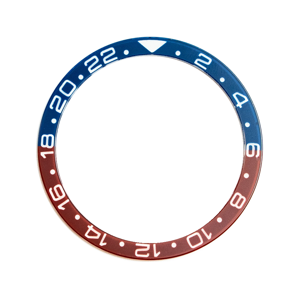 Namoki SKX007/SRPD Lumed Sapphire Bezel Insert: GMT Style Pepsi — Bezel Insert
