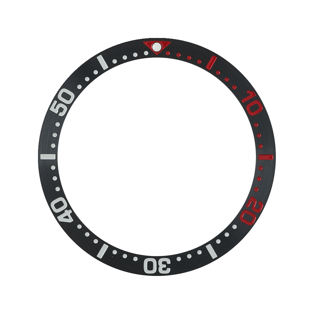 Namoki SKX007/SRPD Steel Bezel Insert: Black Series Style Red — Bezel Insert