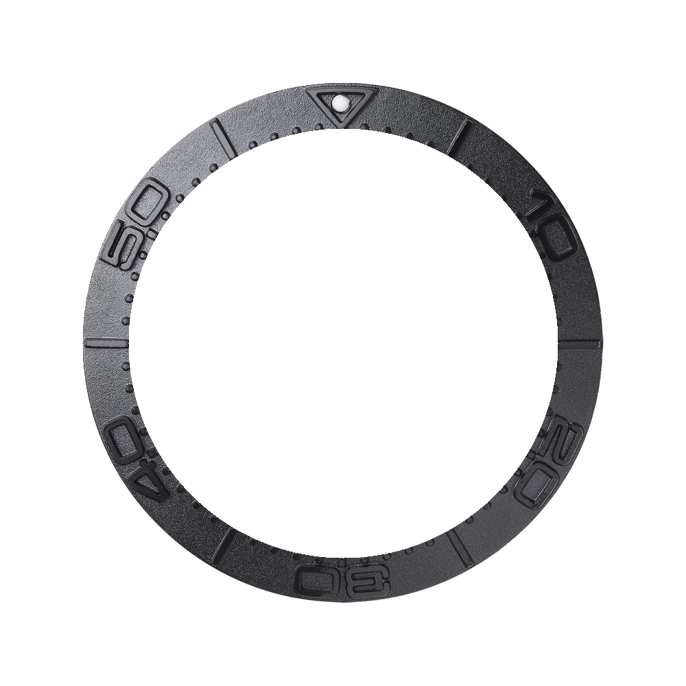 Namoki SKX007/SRPD Steel Bezel Insert: SMP style Black — Bezel Insert