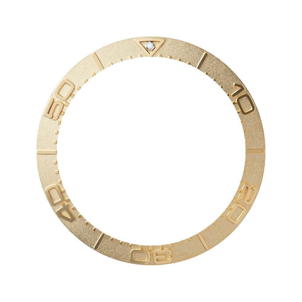 Namoki SKX007/SRPD Steel Bezel Insert: SMP style Gold — Bezel Insert