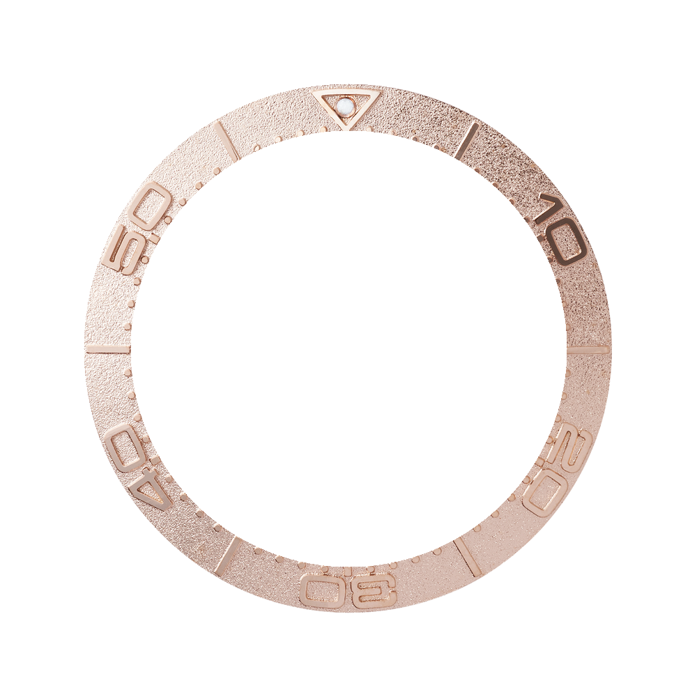 Namoki SKX007/SRPD Steel Bezel Insert: SMP style Rose Gold — Bezel Insert