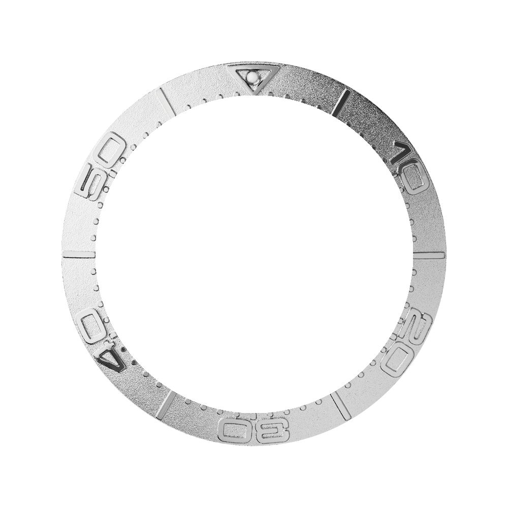 Namoki SKX007/SRPD Steel Bezel Insert: SMP style Silver — Bezel Insert