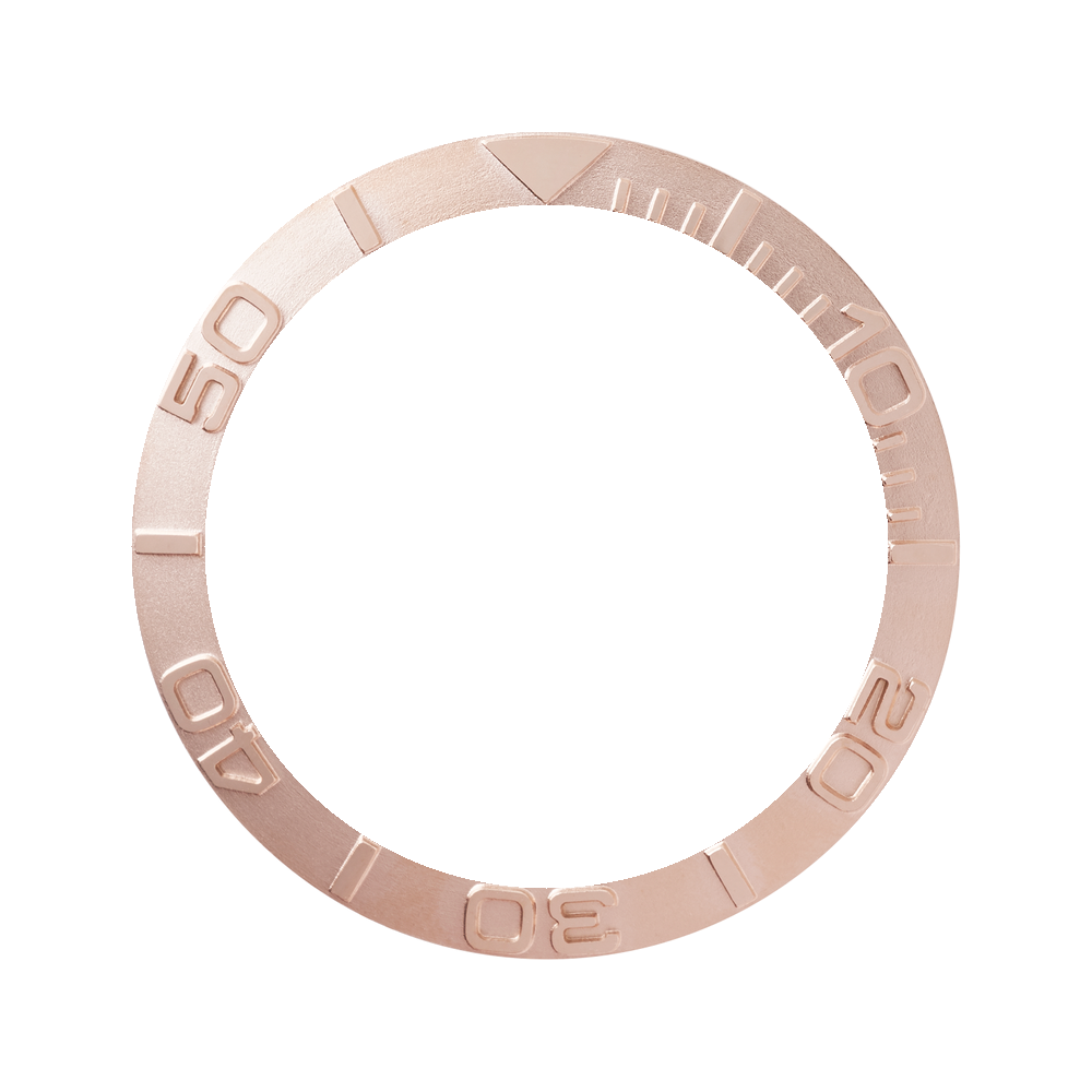 Namoki SKX007/SRPD Steel Bezel Insert: YM style Rose Gold — Bezel Insert