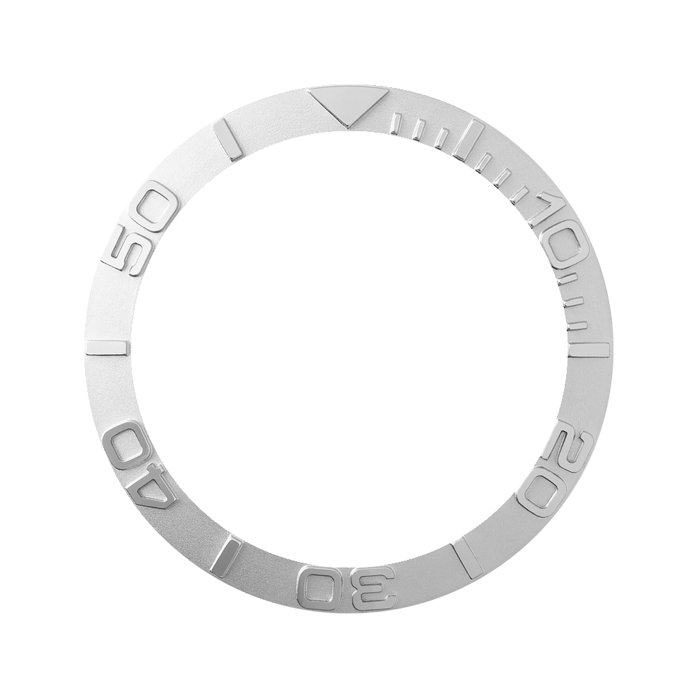 Namoki SKX007/SRPD Steel Bezel Insert: YM style Silver — Bezel Insert