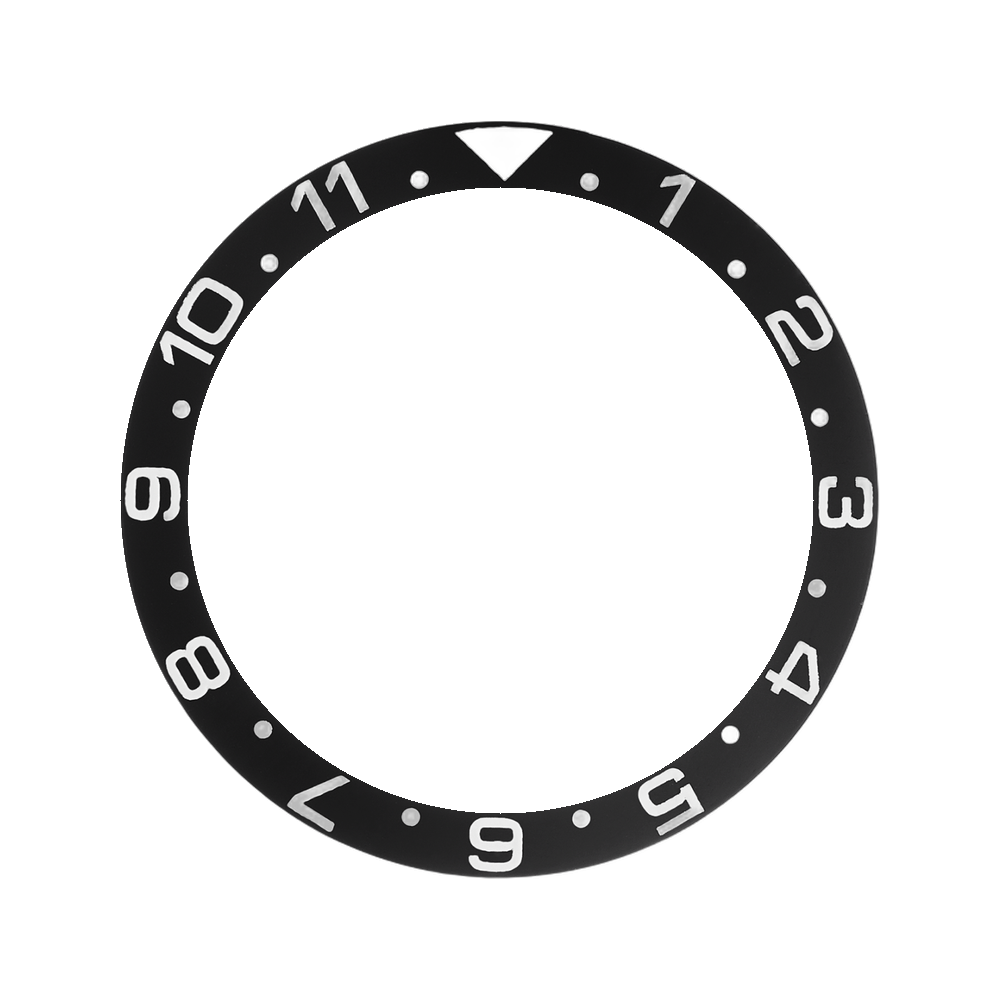 Namoki SKX013 Ceramic Bezel Insert: Dual Time style Black/White — Bezel Insert