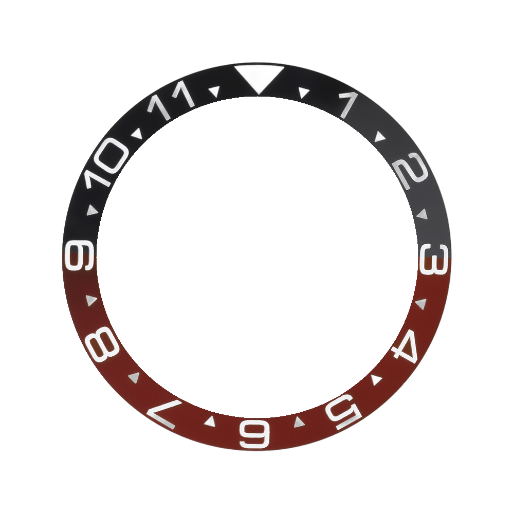 Namoki SKX013 Ceramic Bezel Insert: Dual Time Style Black/Red (Coke) — Bezel Insert