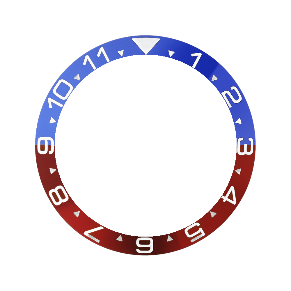 Namoki SKX013 Ceramic Bezel Insert: Dual Time Style Red/Blue (Pepsi) — Bezel Insert