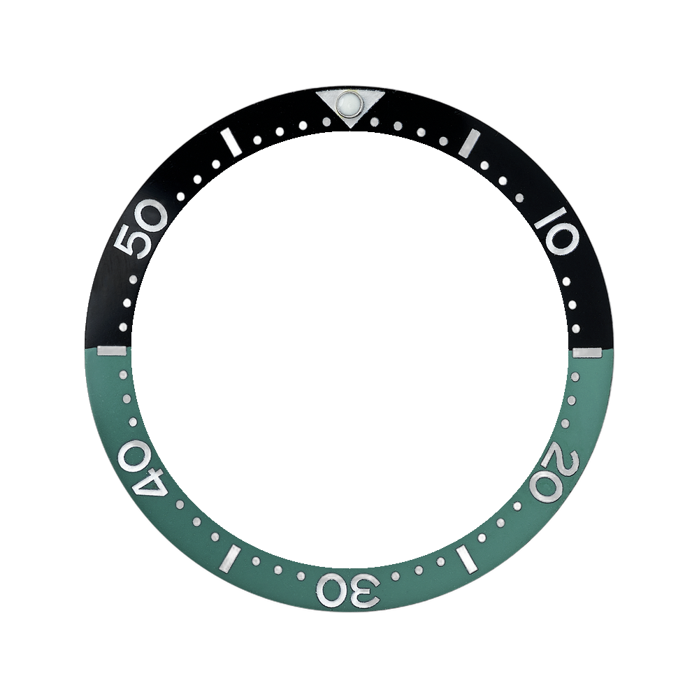 Namoki SKX013 Ceramic Bezel Insert: Seiko style Green/Black — Bezel Insert